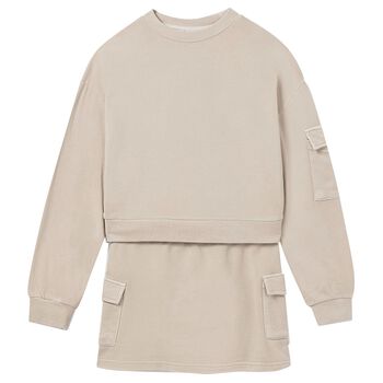 Mayoral Girls Grey Cargo Skirt Set, 1 Girls Grey Cargo Skirt Set