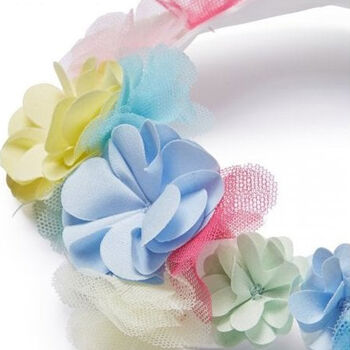 Girls Multicoloured Flower Collar