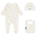 Ivory Bokeh Flower Babygrow Gift Set, 1, hi-res