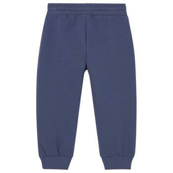 Younger Boys Blue Logo Joggers