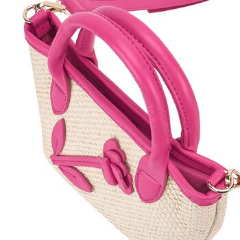 Girls Pink Flower Handbag (16cm)