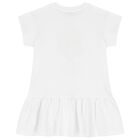 Girls White Tiger Logo Dress, 2, hi-res
