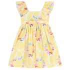 Girls Yellow Floral Dress, 1, hi-res
