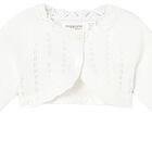 Baby Girls Ivory Knitted Cardigan, 2, hi-res