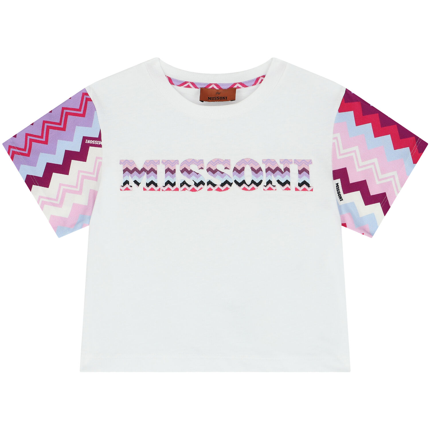 Girls White Logo T-Shirt, 1, hi-res