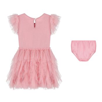 Baby Girls Pink Embellished Tutu Dress Set