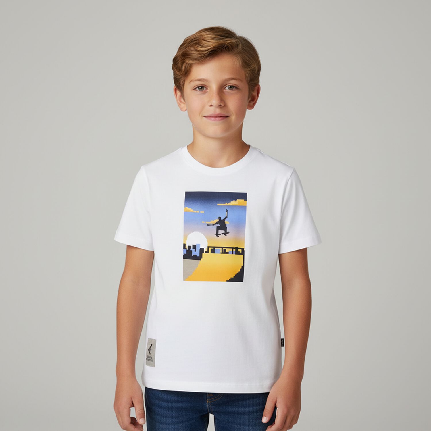 Boys White T-Shirt, 1, hi-res image number null
