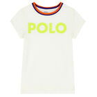 Girls Ivory Logo T-Shirt, 1, hi-res