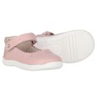 Younger Girls Pink Faux Leather Shoes, 2, hi-res