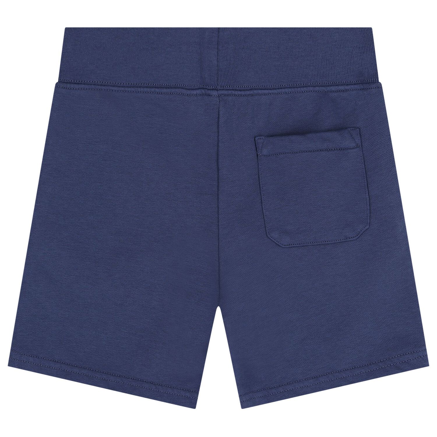 Boys Navy Blue Logo Shorts, 1, hi-res