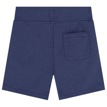 Boys Navy Blue Logo Shorts