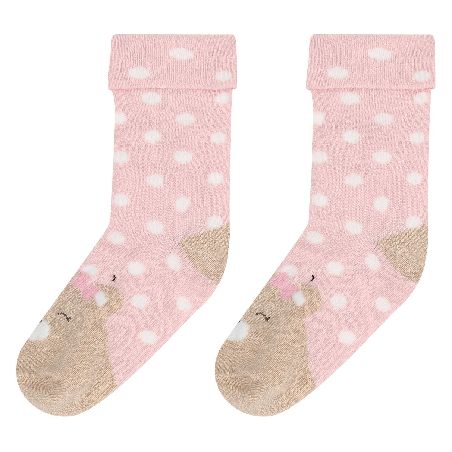 Baby Girls Pink & White Socks (4 Pack), 2, hi-res image number null
