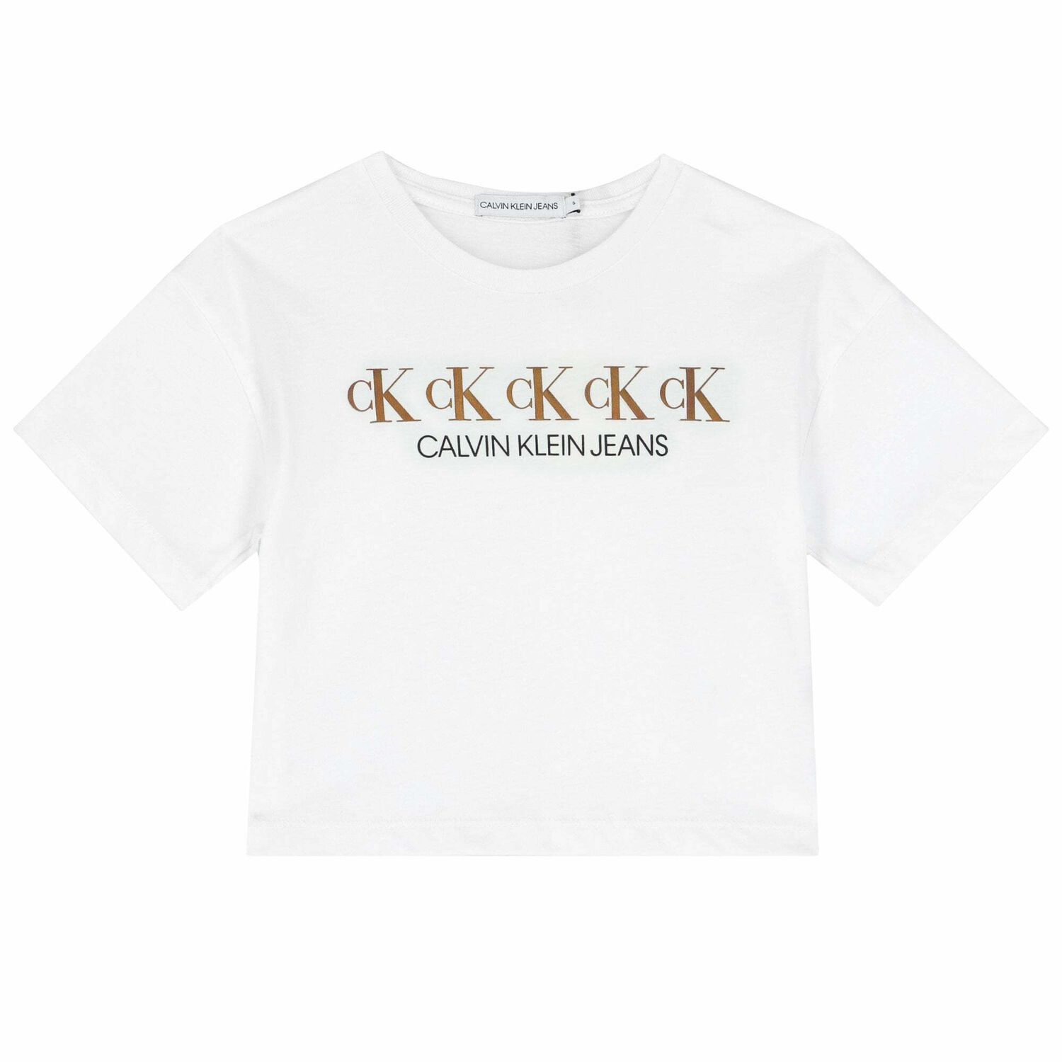 Girls White Logo T-Shirt, 2, hi-res image number null