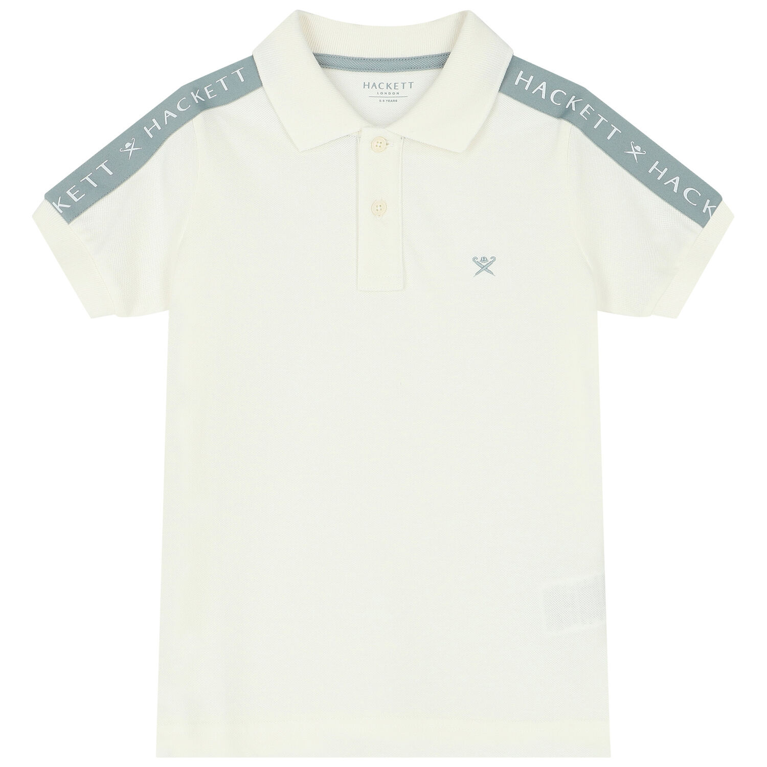 Boys Ivory Logo Polo Shirt, 1, hi-res