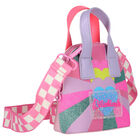 Girls Pink Logo Glittery Rainbow Handbag, 1, hi-res