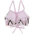 Girls Lilac, Black & Ivory Zig-Zag Crochet Bikini, 1, hi-res