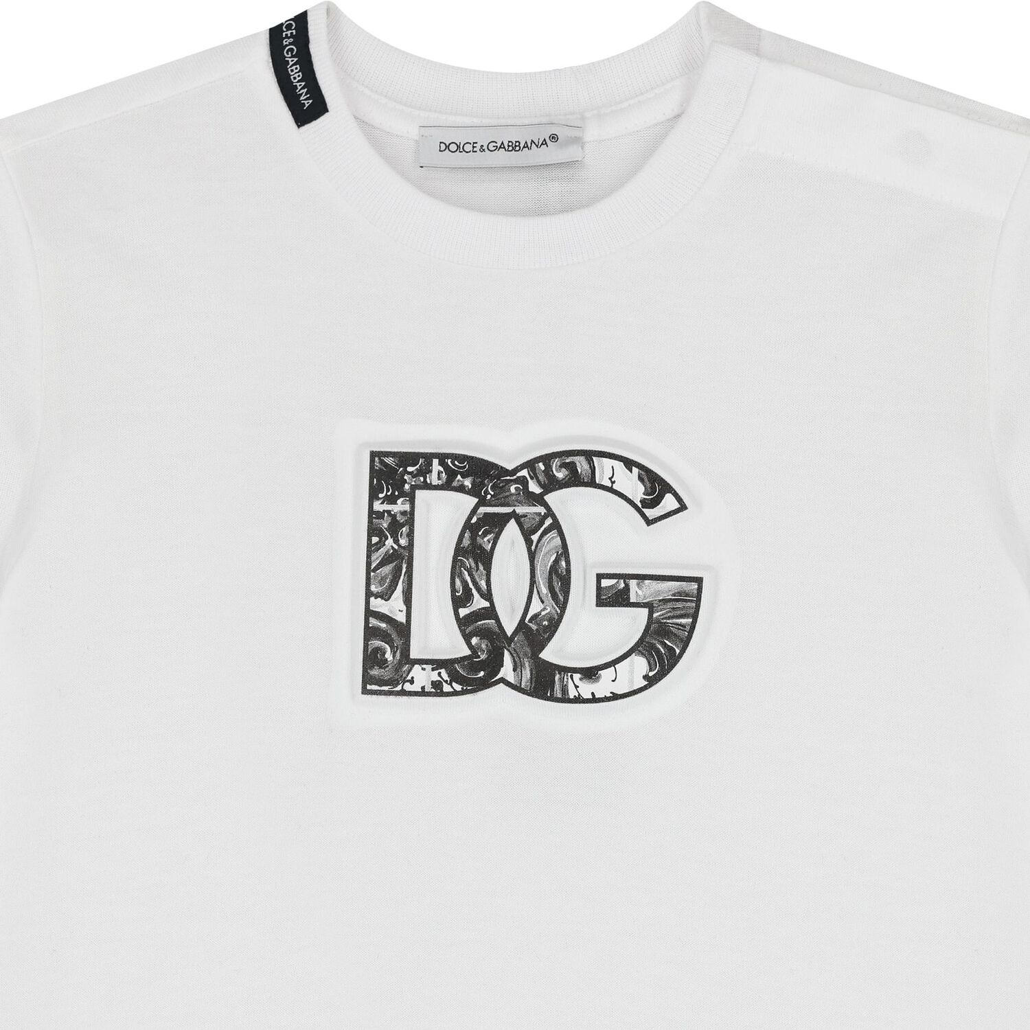 Baby Boys White Logo Majolica T-Shirt, 1, hi-res image number null