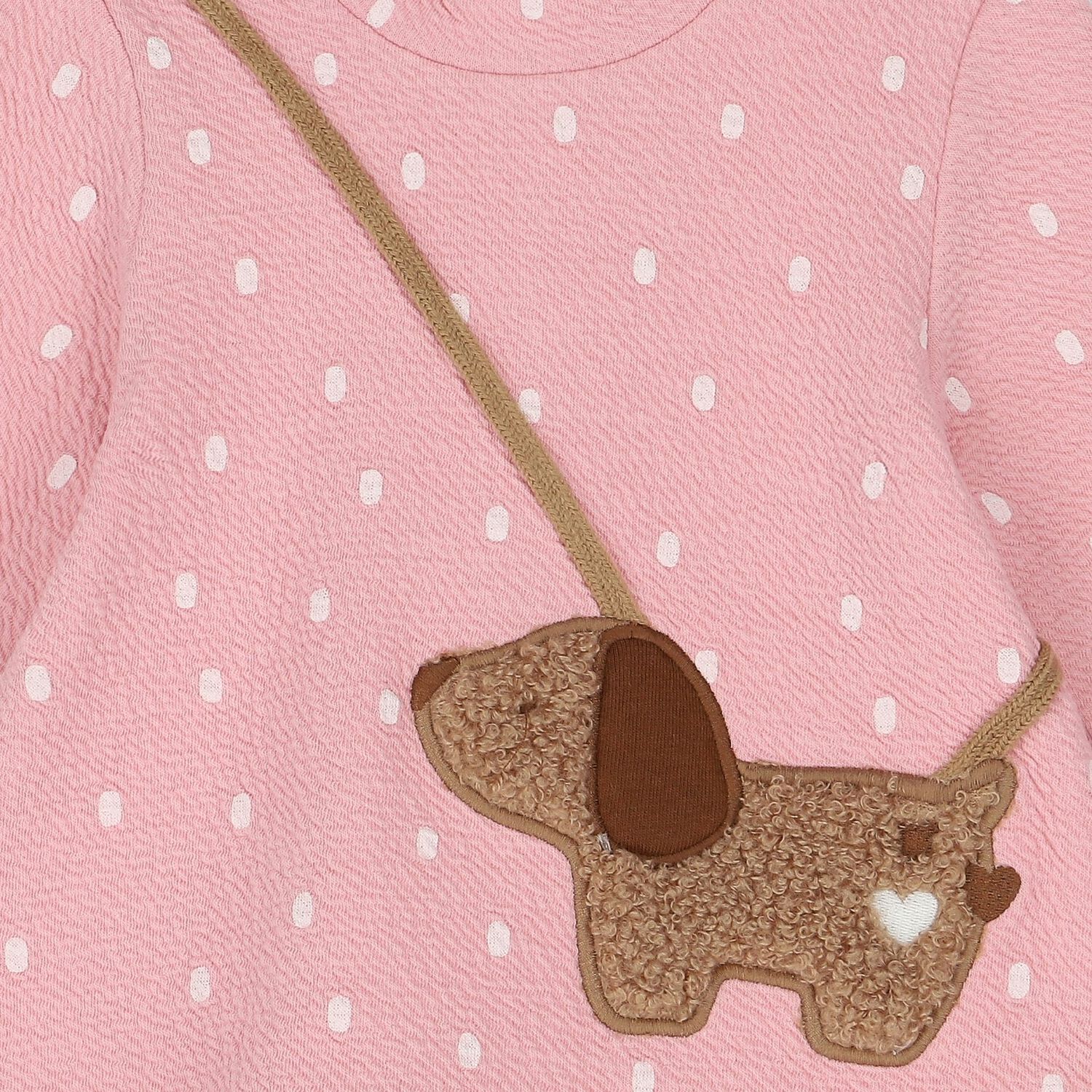 Younger Girls Pink Dress, 1, hi-res