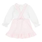 Baby Girls White & Pink Skirt Set, 1, hi-res