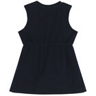 Baby Girls Navy Blue Logo Dress, 2, hi-res