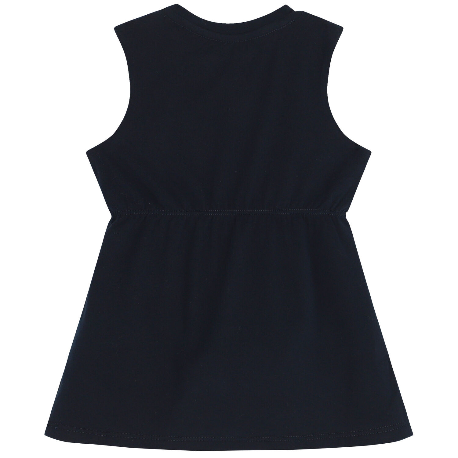 Baby Girls Navy Blue Logo Dress, 2, hi-res