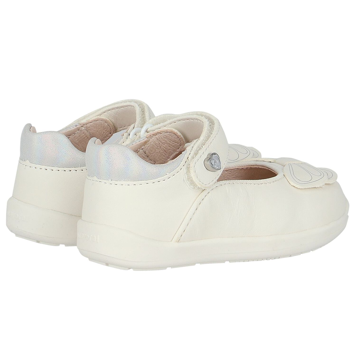Baby Girls White Shoes, 3, hi-res