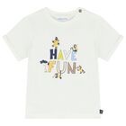 Younger Boys White & Yellow Shorts Set, 1, hi-res