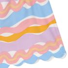 Girls Multi-Coloured Wavy Stripe Shorts, 1, hi-res