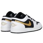 Black, White & Gold Air Jordan 1 Low Trainers, 3, hi-res