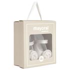 Baby Girls Gold Flower Pre Walker Shoes, 4, hi-res