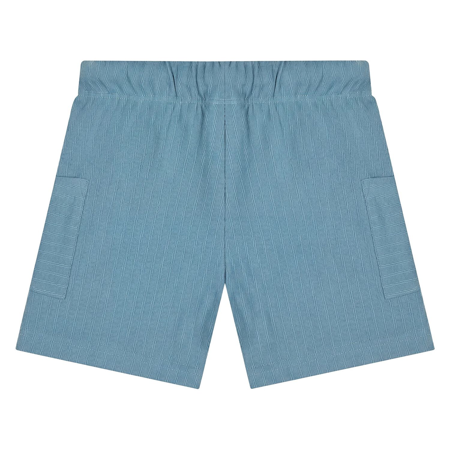 Younger Boys Ivory & Blue Shorts Set, 1, hi-res