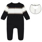 Baby Boys Black Logo Babygrow Gift Set, 1, hi-res