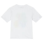 Girls White Logo T-Shirt, 1, hi-res