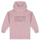 Girls Purple Logo Hooded Top, 2, hi-res