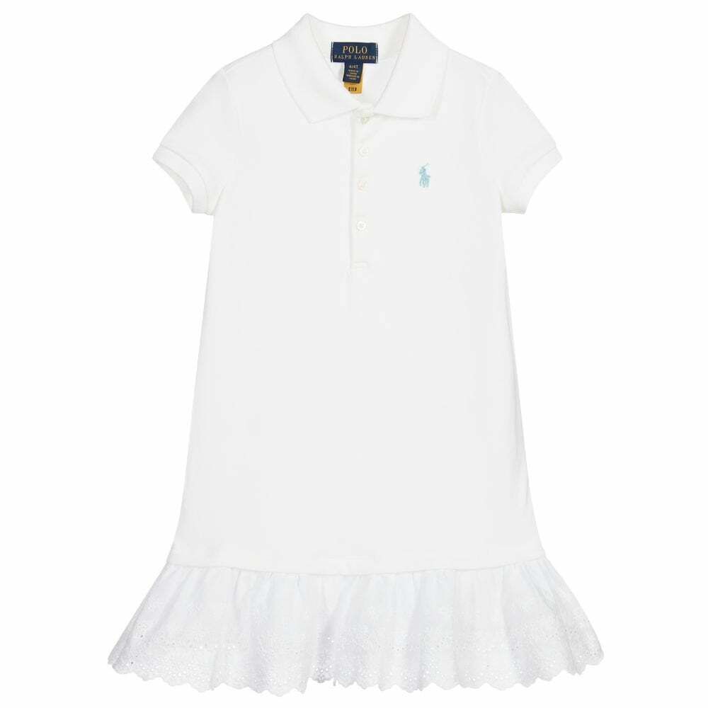 Girls white polo hotsell dress