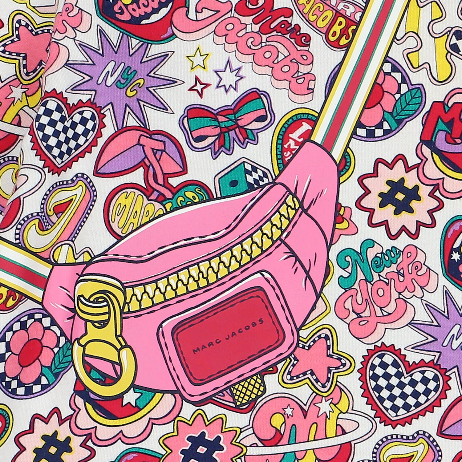 Younger Girls White Logo Dress, 1, hi-res