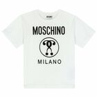 Boys White Logo T-Shirt, 1, hi-res