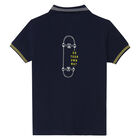 Boys Navy Skate Polo Shirt, 1, hi-res