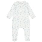Baby Boys White & Blue Toys Babygrow, 1, hi-res