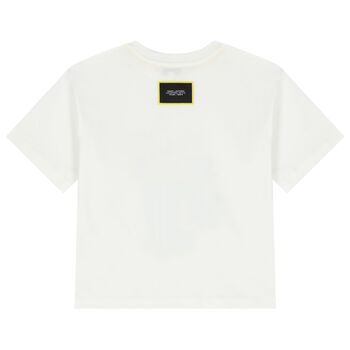 Boys Ivory Popcorn Logo T-Shirt