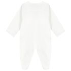 Baby Girls Ivory Flower Babygrow, 1, hi-res