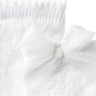 Baby Girls White Bow Socks, 2, hi-res