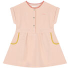 Younger Girls Pink Logo Dress, 1, hi-res