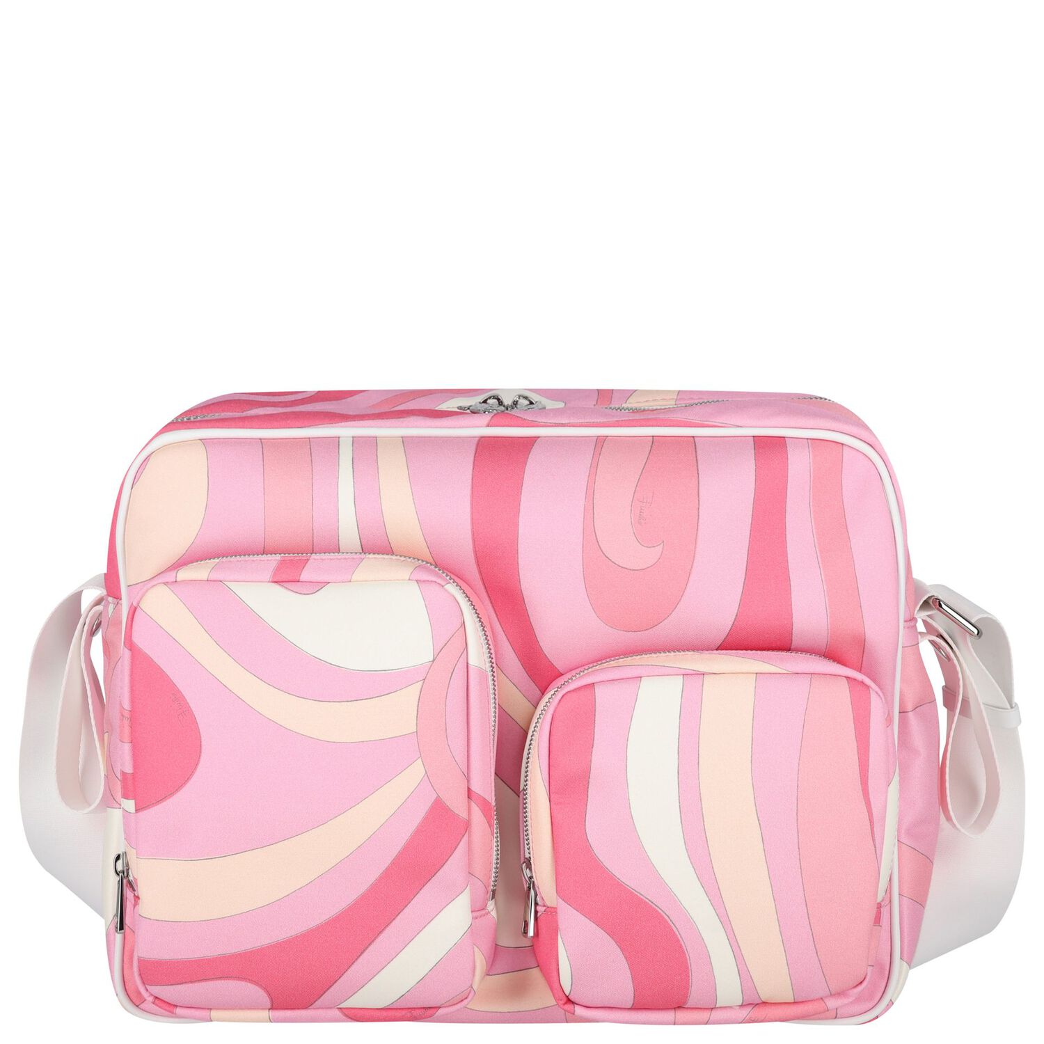 Baby Girls Pink & White Iride Changing Bag (38cm), 1, hi-res