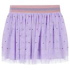Girls Lilac Tulle Diamante Skirt, 1, hi-res