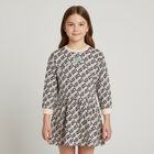 Girls Pink & Black Logo Dress, 1, hi-res