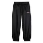 Girls Black Logo Joggers, 1, hi-res