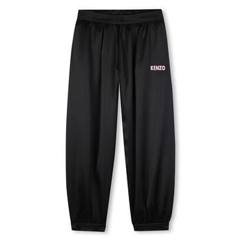 Girls Black Logo Joggers