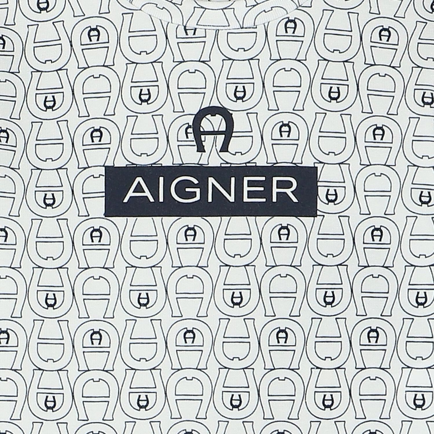 Baby Boys White & Navy Blue Logo Babygrow, 1, hi-res