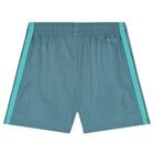 Boys Blue Logo Shorts, 1, hi-res